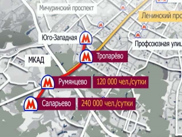 Двухсотой станцией метро в столице станет Саларьево