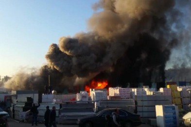 Пожар случился на рынке стройматериалов в Новой Москве