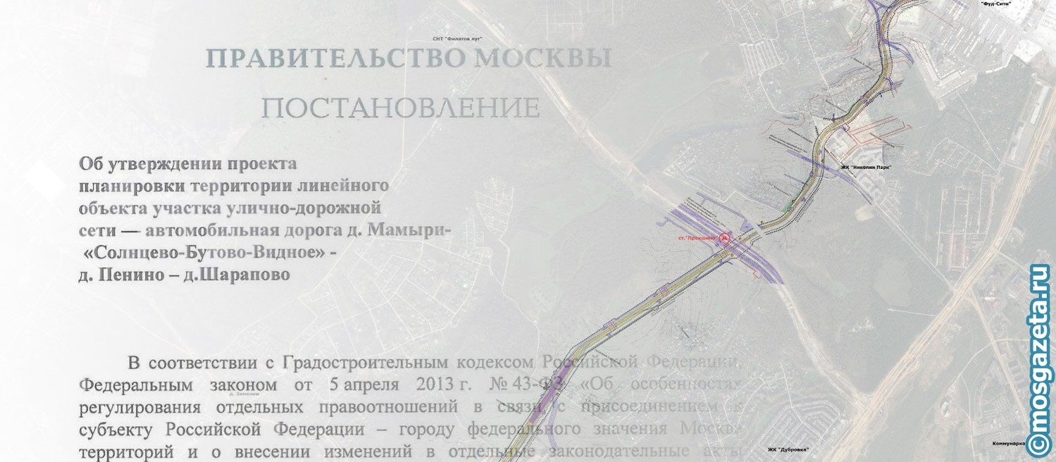Почти 30 внеуличных пешеходных переходов организуют на дороге от дер. Мамыри до дер. Шарапово в ТиНАО