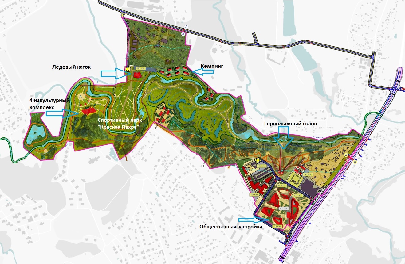 Горнолыжный склон в парке «Красная Пахра» в ТиНАО планируется расширить и благоустроить