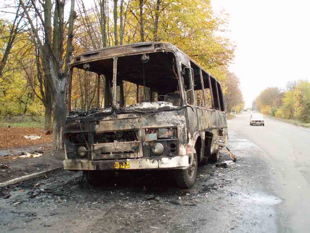 В Новой Москве полностью выгорел пассажирский автобус
